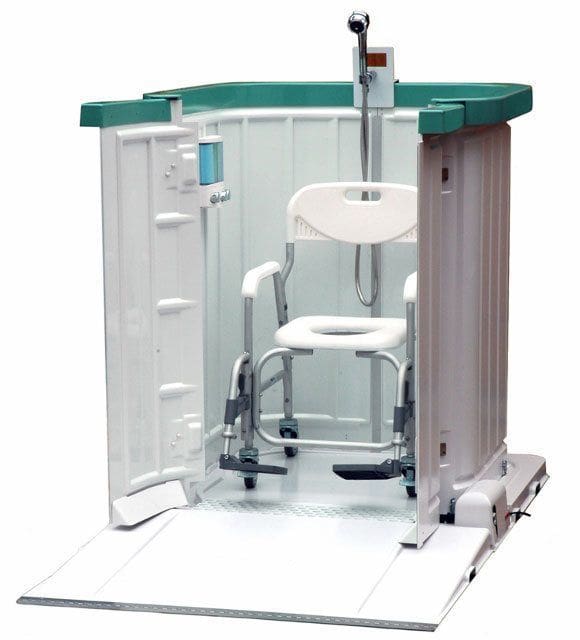 Shower Bay portable roll-in shower for wheelchair users