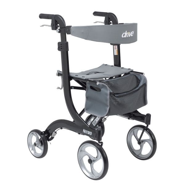 Drive, Nitro Aluminum Rollator, Tall Height, 10" Casters, RTL10266-T