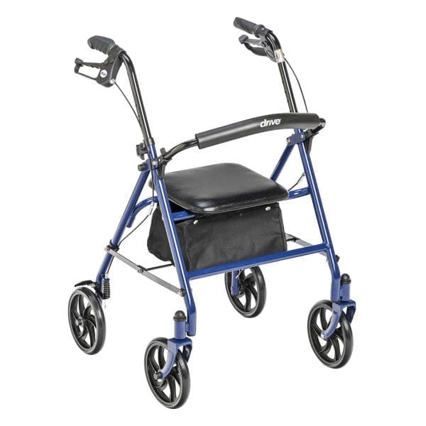 Drive, Durable 4 Wheel Rollator with 7.5" Casters, 10257BL-1 & 10257RD-1