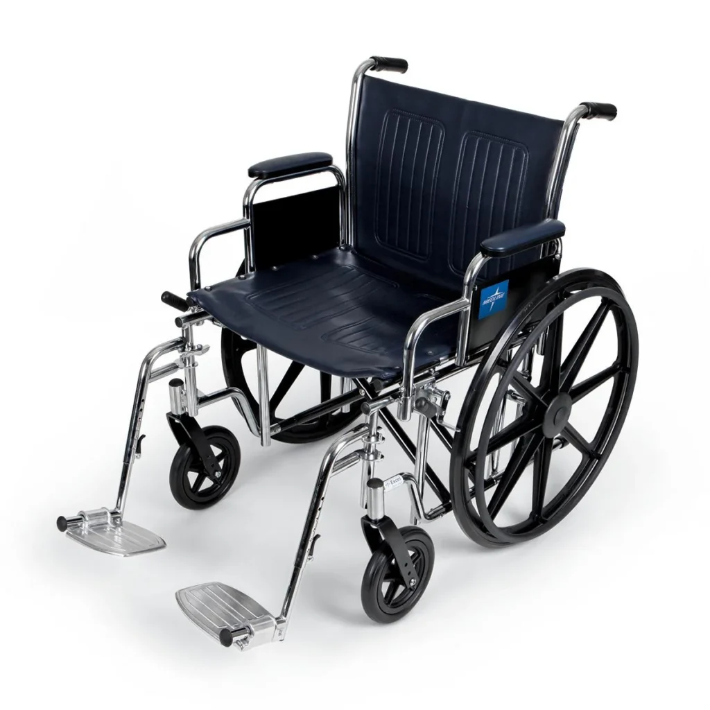 Medline, Extra Wide Excel 2000 Series Wheelchairs with Desk-Length Removable Arms