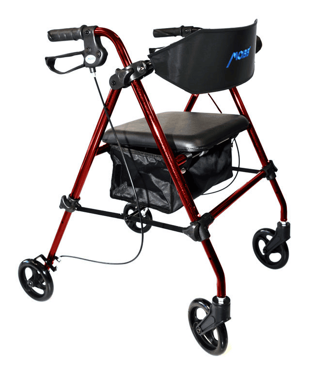 MOBB Health Care MHRL8ARE Aluminum Folding Rollator 8" Wheels