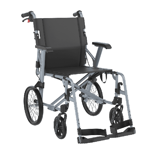 REHASENSE, ICON 35Bx, Transport Wheelchair with Fixed Armrests, RWB35D2IB0