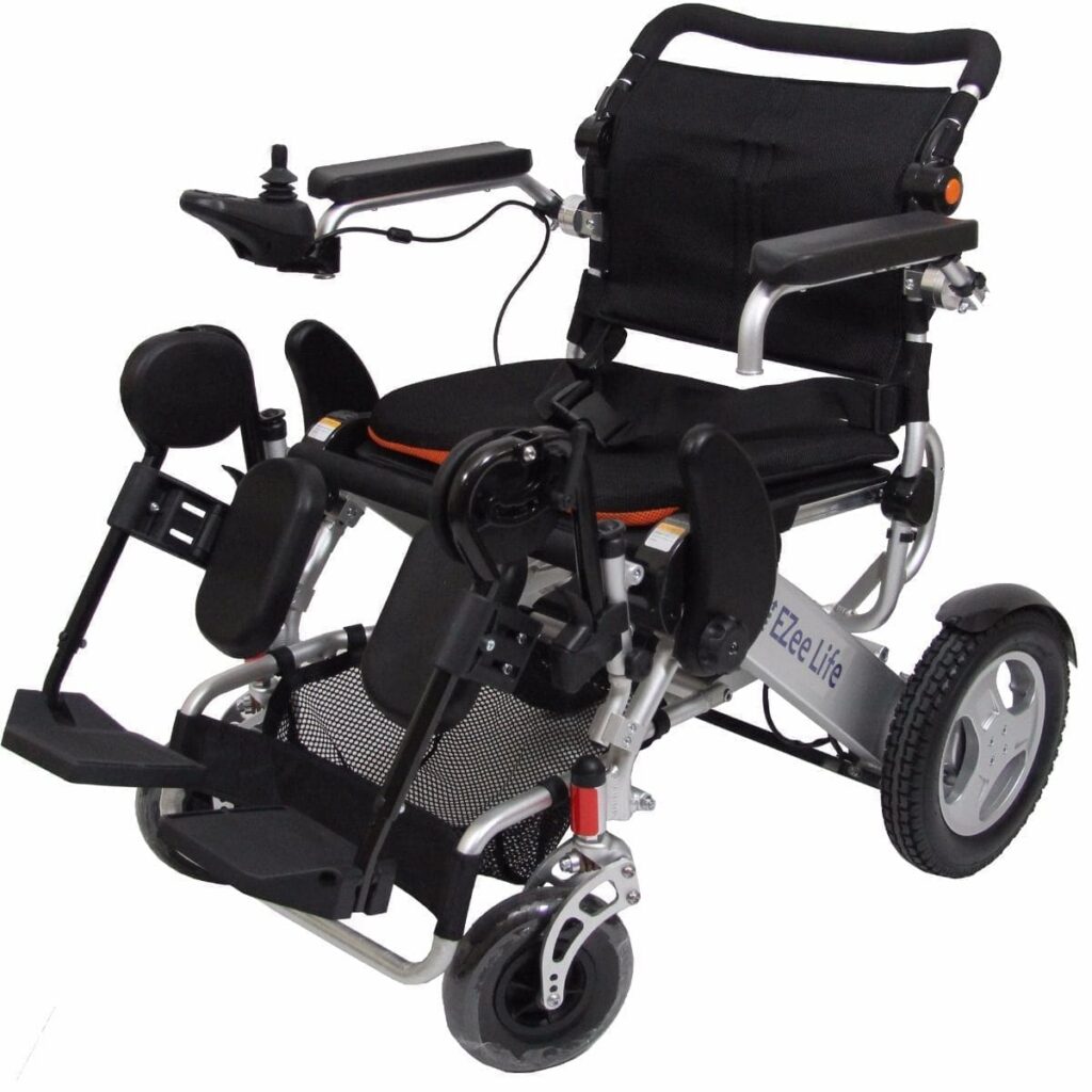 EZee Life, 3G DLX Folding Electric Wheelchair w/ 12" Rear Wheels