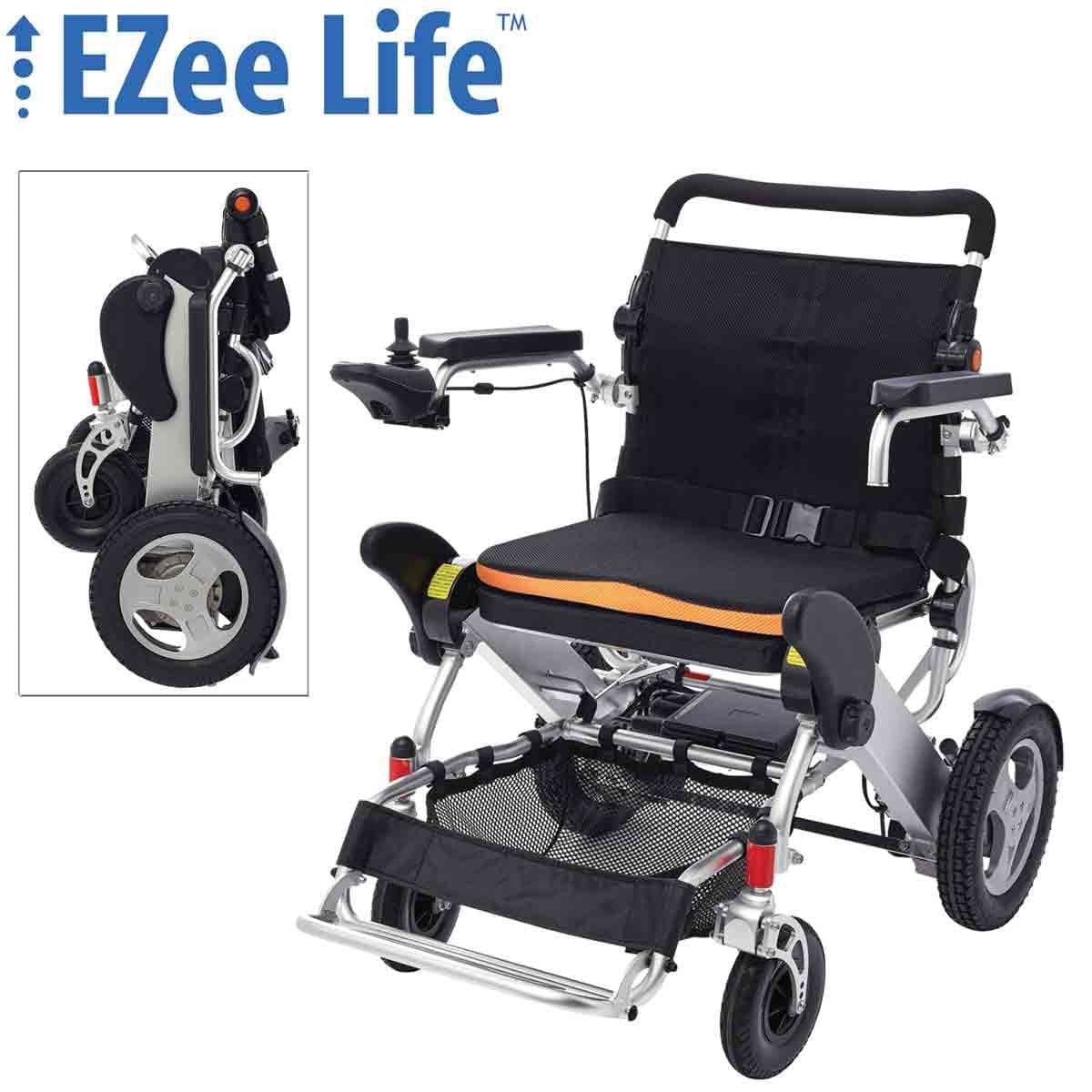 EZee Life, 3G DLX Folding Electric Wheelchair w/ 12" Rear Wheels - Image 2