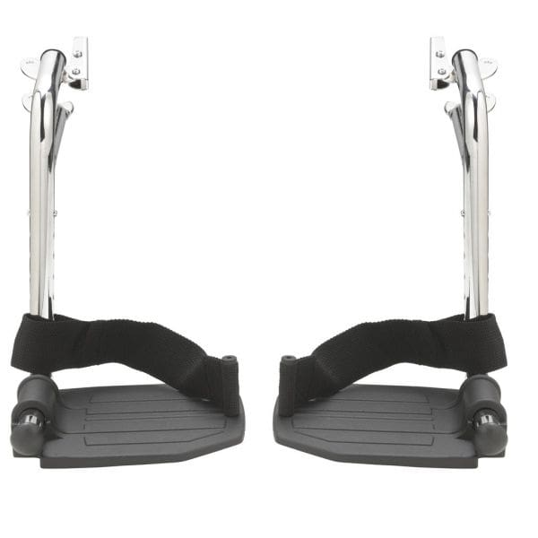 Drive, Chrome Swing Away Footrests with Aluminum Footplates, 1 Pair, STDSF-TF