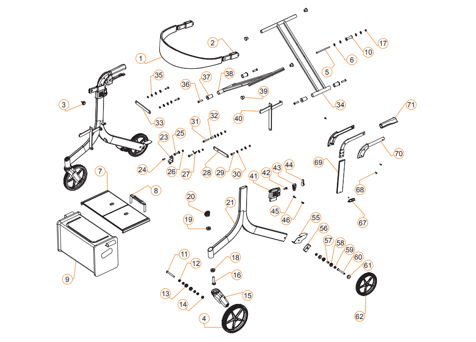 Amylior, Parts for Stella Rollator
