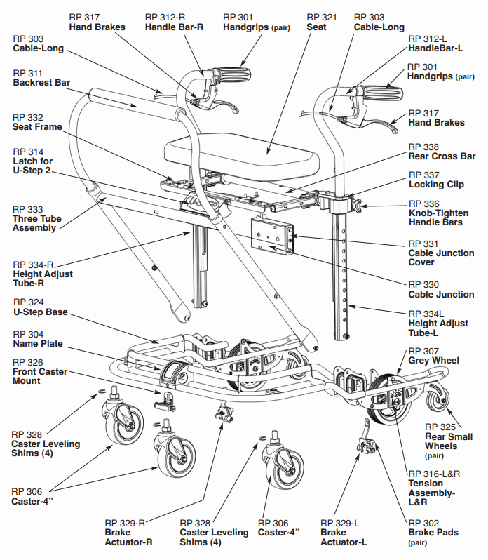 In-Step, Parts for U-Step Walker 2