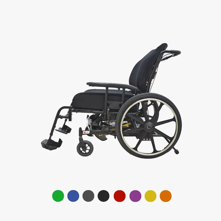 Future Mobility Orion II 500 bariatric tilt-in-space wheelchair, front angle view