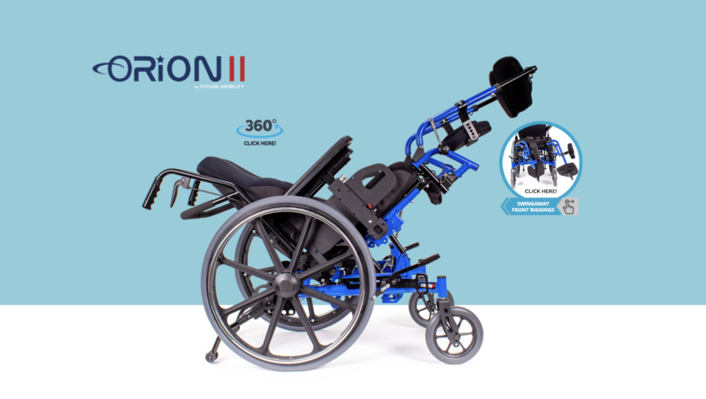 Future Mobility Orion II tilt-in-space wheelchair